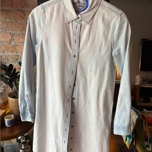 Women’s  Blue Button-Up Dress